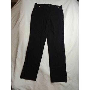 Counterparts Dress Pants Womens 10 Black Sailor‎ Button Classic Career Office